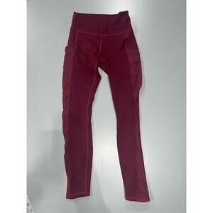 Fabletics Women's High-Waisted Leggings Maroon Size S Activewear